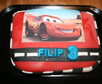 Disney "Lightning Mcqueen" sjokolade kake