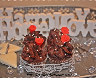 Romantiske mini-cupcakes