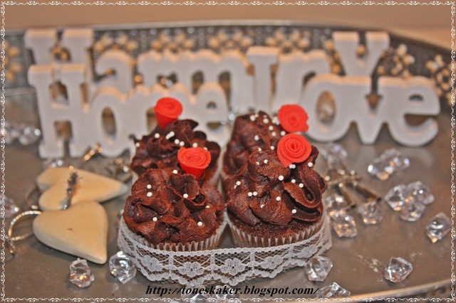 Romantiske mini-cupcakes