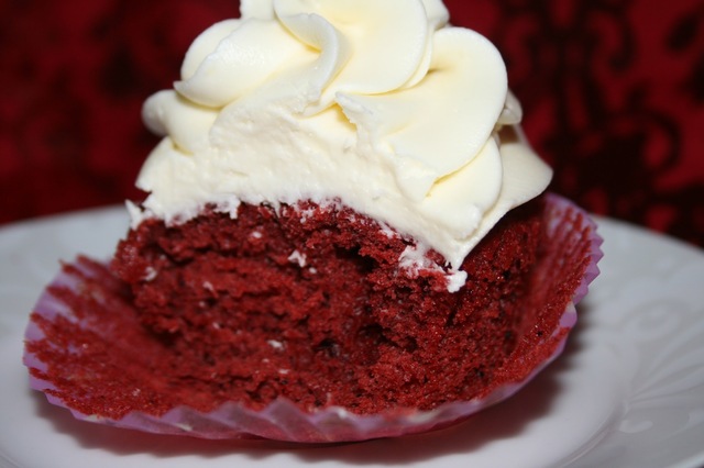 Xmas "Red velvet" Cupcake med kremost topping