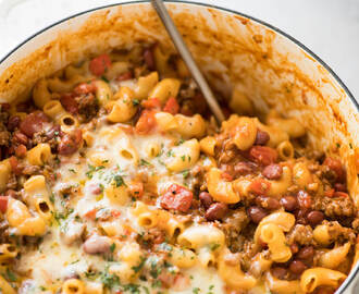 One Pot Chili Mac and Cheese