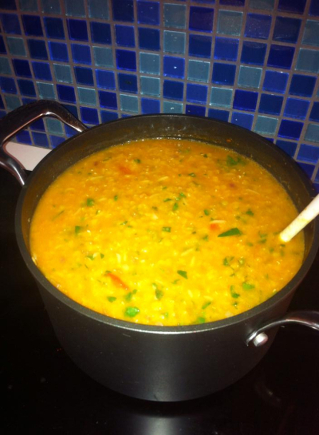 Linsesuppe med bulgur