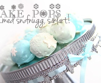 Cake Pops  - med snøfnugg, såklart!