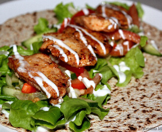 Spicy kyllingwrap med kanel