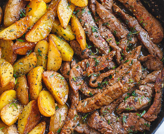 Garlic Butter Steak and Potatoes Skillet