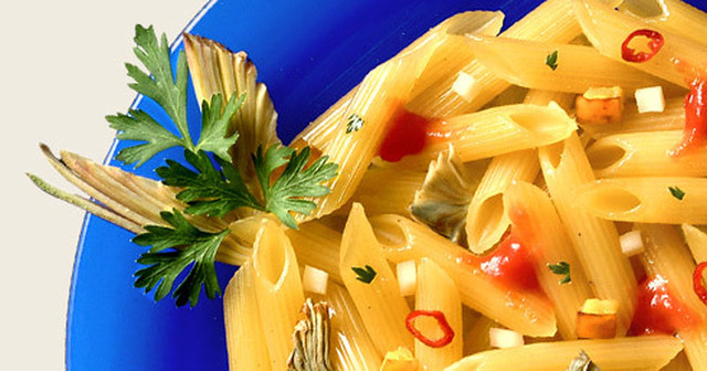 Penne Rigate med grønnsaker og parmesan