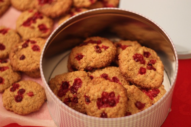 Cookies med tyttebær