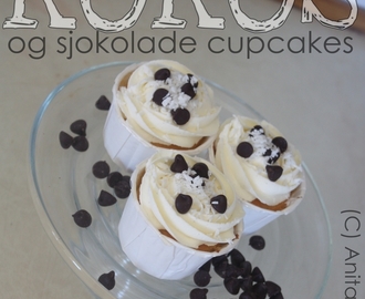 Coconut- and chocolatecupcakes