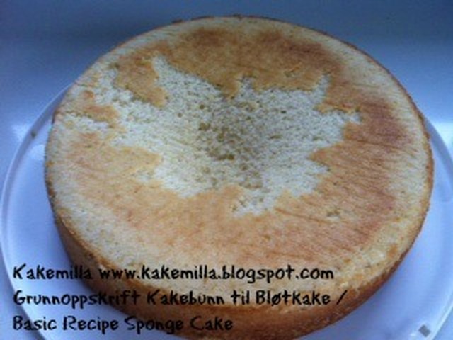 Grunnoppskrift Kakebunn til Bløtkake / Basic Recipe Sponge Cake
