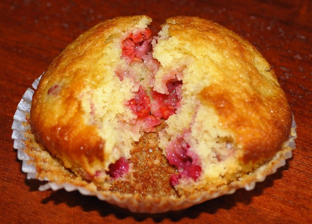 Muffins med villbringebær