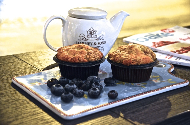 Speltmuffins med crumble