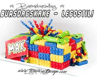 Legokake til barnebursdag