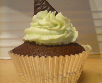 After Eight Cupcakes - Mørke After Eight cupcakes med mint frosting.