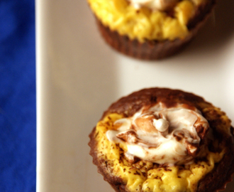 BROWNIE OSTEKAKE MUFFINS