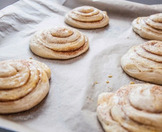 Deilige små kanelboller og suksessterte