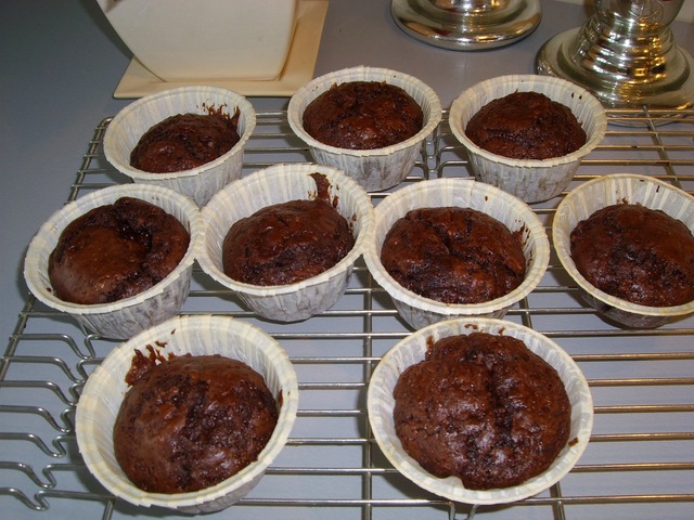 Sjokolade muffins uten egg med gulrot