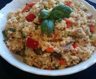 Couscous med kylling, lime og grønnsaker