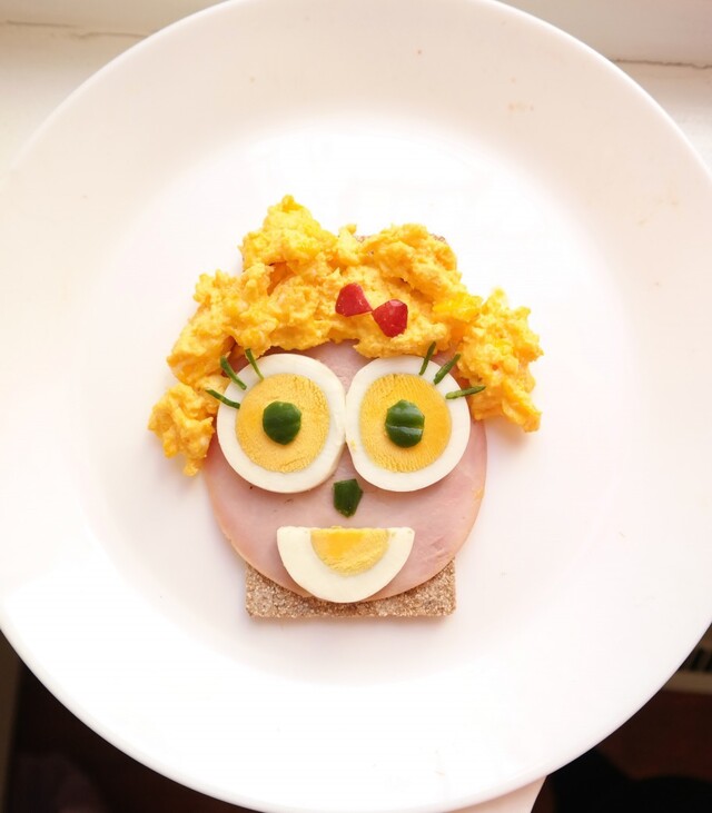 Smilende egg til frokost