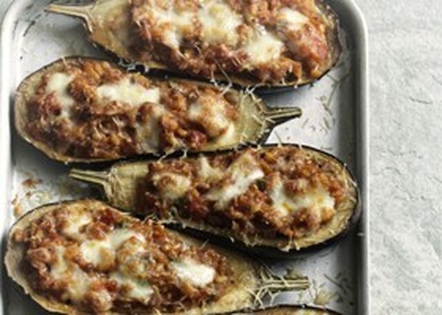 Recipe Room  »  Italian-style stuffed aubergines