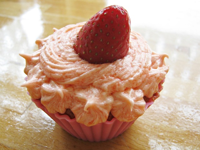 Nydelige jordbær cupcakes