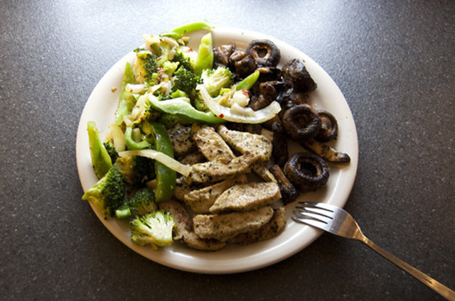 Parmesan & pesto "breaded" chicken