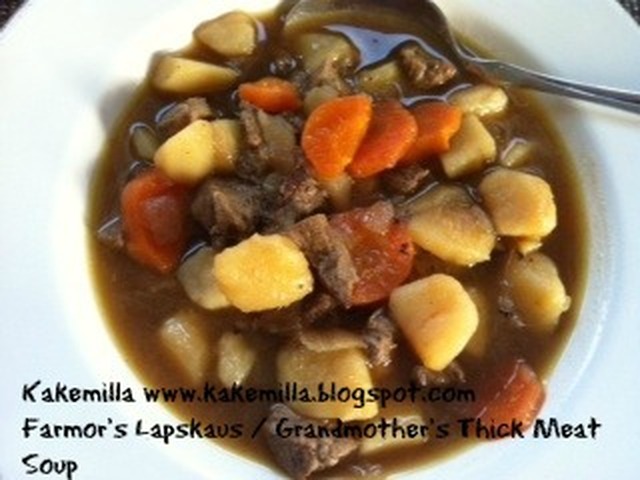 Farmor's Lapskaus / Grandmother's "Lapskaus" - Thick Meat Soup