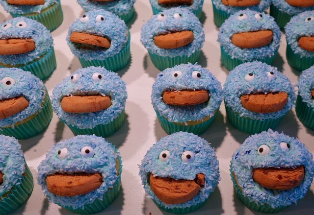 Cookiemonster cupcakes (sitroncupcakes)