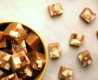 SALTE OG CRUNCHY KARAMELLER MED HVIT SJOKOLADE