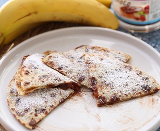 Crêpes med sjokolade og banan