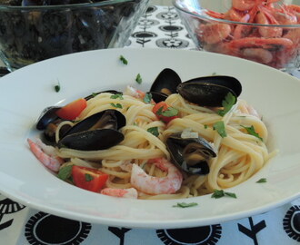 Pasta med blåskjell og reker – Sunn uke februar