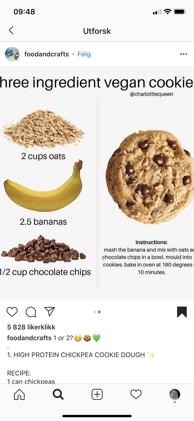 Cookies med tre ingredienser!