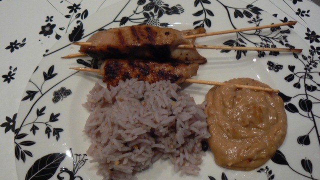 Kylling satay med peanøttdip