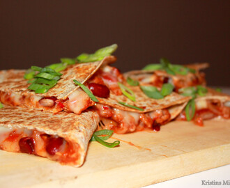 Quesadillas med chili con carne