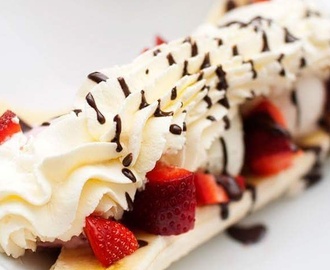 Banana split (Vegetar. Vegansk og melke Allergi) kan Gjør Om Te Vanlig