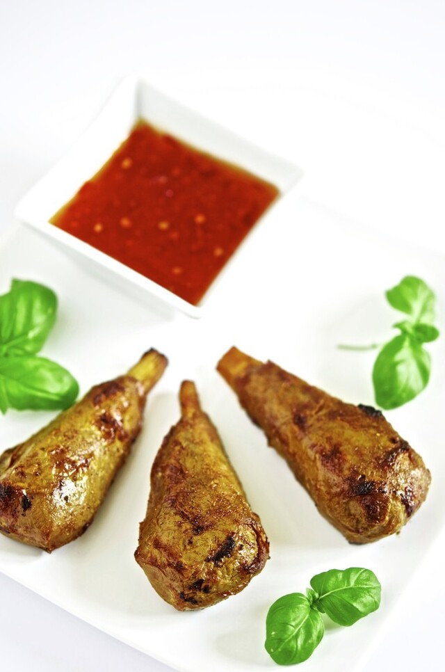 Veganske “kyllinglår” i marinade