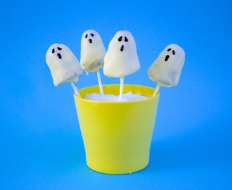 Spøkelse cakepops for Halloween