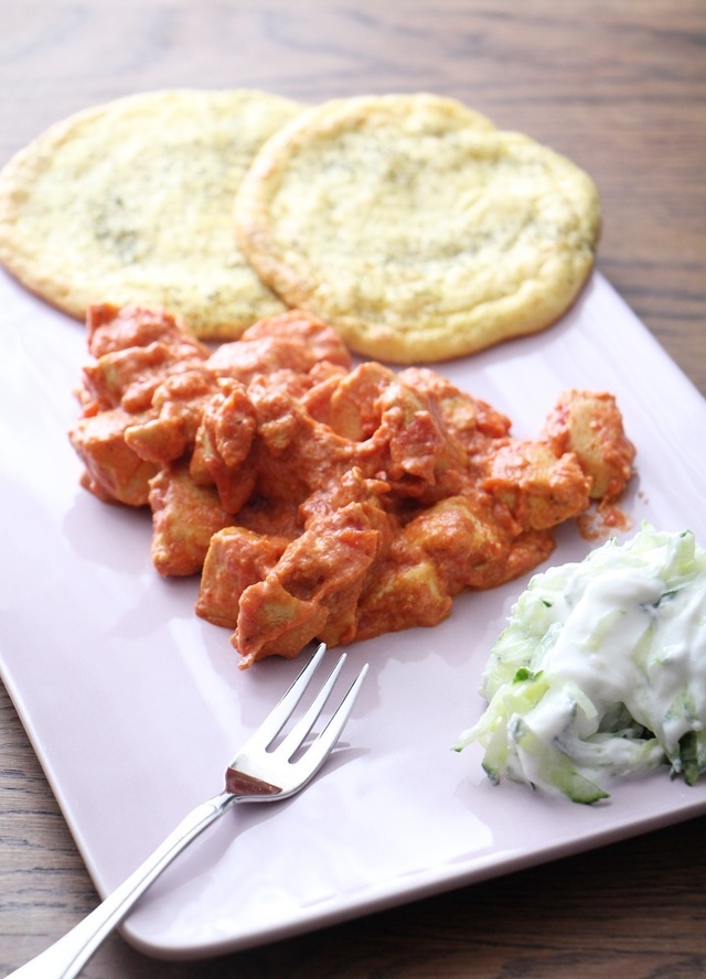 Kylling tikka masala og snøboller