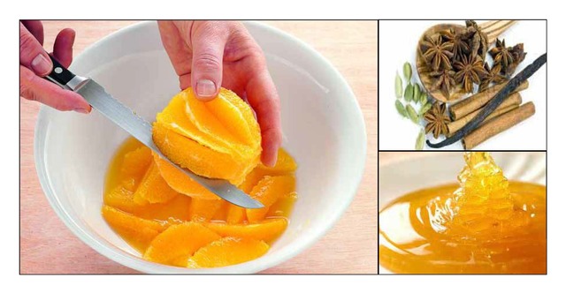 Appelsinfileter med krydder og honning