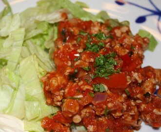 Chili con carne med kyllingkjøttdeig