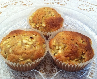 Pecanmuffins med eple og kanel