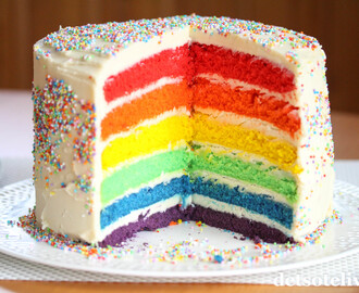 Regnbuekake (Rainbow Cake)