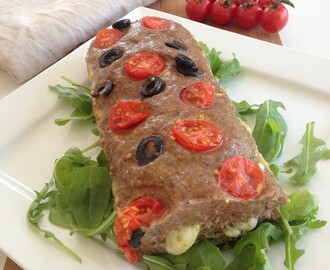 Italiensk kjøttbrød med mozzarellafyll - Italian meatloaf