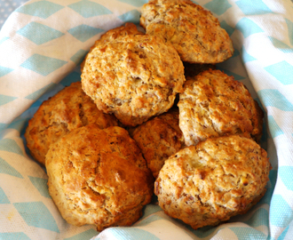 Hjemmelaget proteinrike bananscones