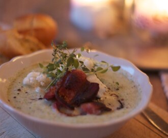 Blomkål og brokkoli suppe