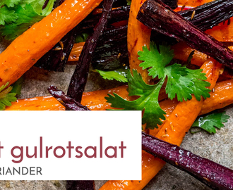 Bakt gulrotsalat med koriander