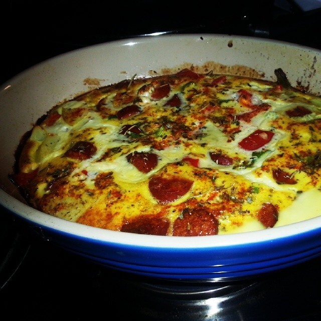 Ovnsstekt Omelett med chorizo