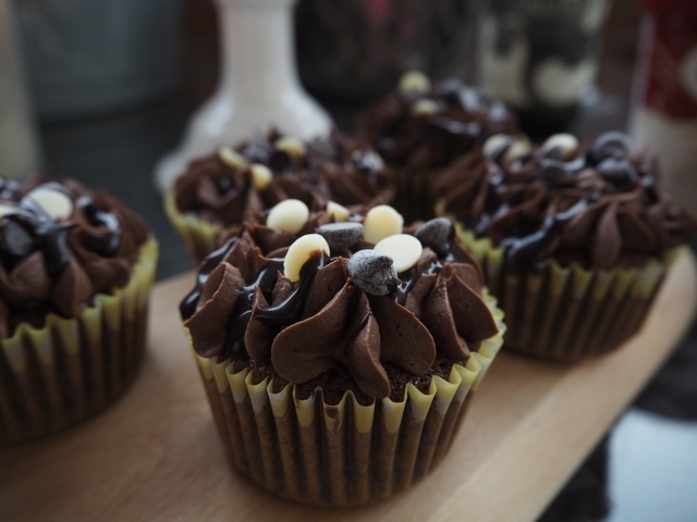 Himmelska Chocolate-Chip Cupcakes