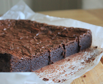 Fudgy brownie med nutella