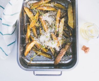 Ovnsstekt potet med trøffelolje og parmesan