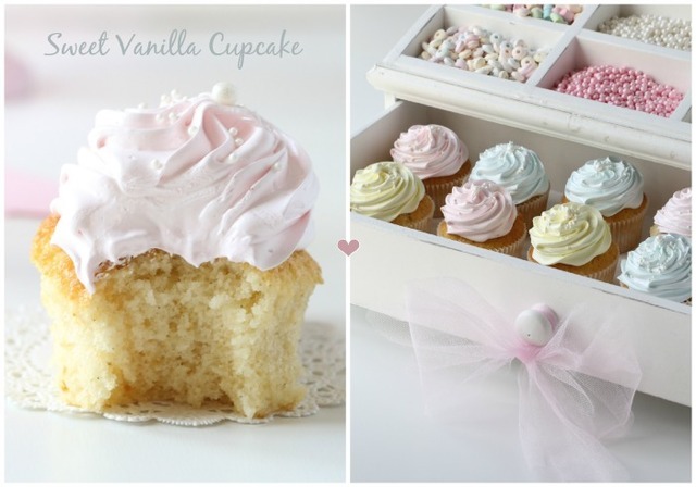 Sweet vanilla cupcakes